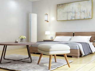 Modern minimalist bedroom design