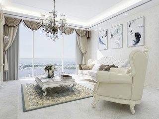 Modern European luxury living room design