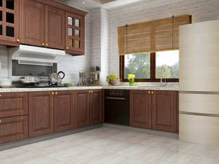 European pastoral retro kitchen