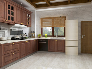 European pastoral retro kitchen