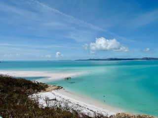 A view from the Hill Inlet look out in the Whitsundays Islands in Australia