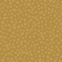 Seamless vector abstract pattern with curve elements painted random in monochrome beige colors