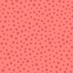 Seamless vector abstract pattern with circles scattered random in monochrome pink colors