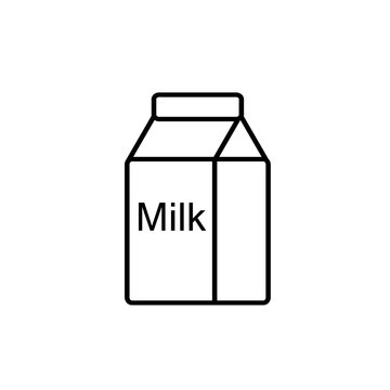 icon carton of milk. vector illustration