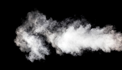 Abstract steam on a black background.