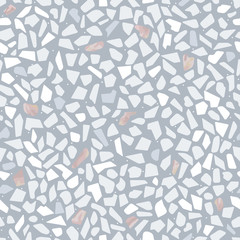 Mosaic stone floor texture. Abstract  background, seamless pattern. Vector illustration.
