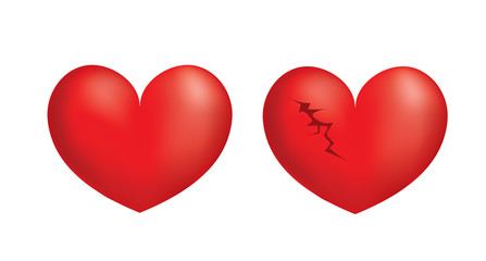 Broken heart. vector illustration