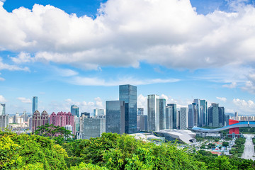 Fototapeta premium Shenzhen Futian CBD skyline