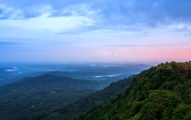 Fototapeta na wymiar Kerala Nature Beauty, shot from palakkayam thattu kannur kerala india, beautiful mountain with blue sky