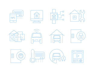 Fototapeta na wymiar smart home icons