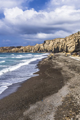 A deserted Mediterranean beach