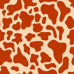Vector seamless texture. Cow spots. Trendy background.
