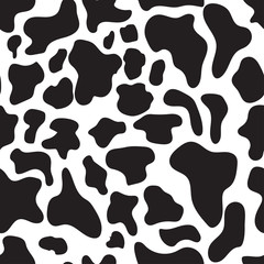Vector seamless texture. Cow spots. Trendy background.