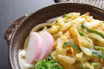 かき揚げうどん　うどん　Udon
