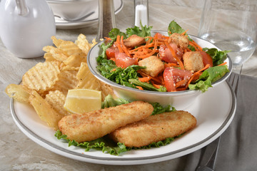 Fish and chips dinner