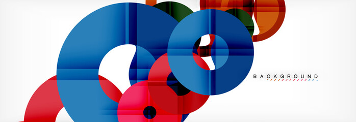 Obraz premium Geomtric modern backgrounds, rings abstract template