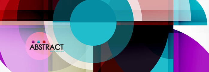 Obraz na płótnie Canvas Vector fantastic circle modern geometric background template