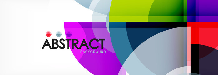 Vector fantastic circle modern geometric background template