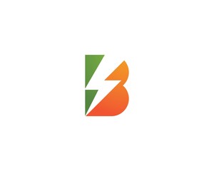 B Letter Lightning Logo