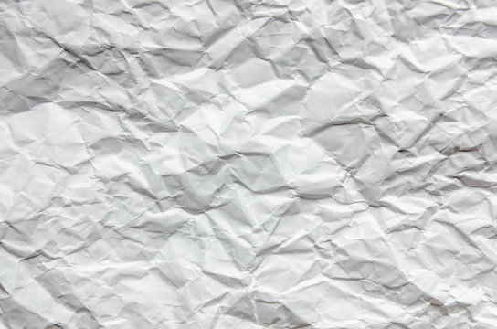 White background and wallpaper by crumpled paper texture and free space.