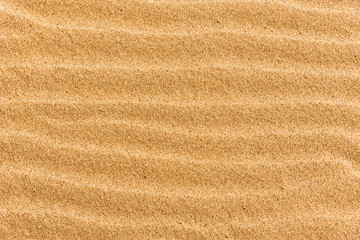 Fototapeta na wymiar Beach sand with stripes from the waves - natural background with copy space