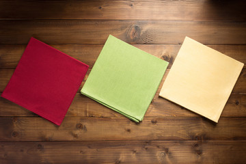 table cloth at wooden surface background