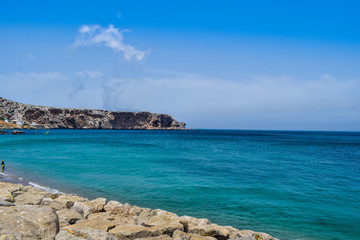 Panoramic View of Mediterranean Moroccan Coast, Belyounech City
