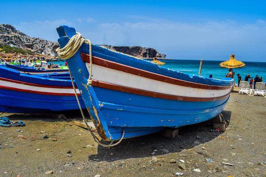 Moroccan Boat for Fishing Moroccan Coast Belyounech City