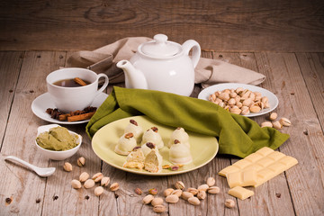Pistachio truffles.