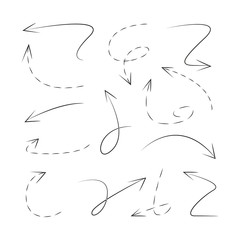 vector dashed arrows