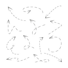 vector dashed arrows