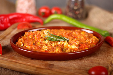 Special omelettes in the container