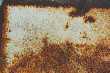 Texture of rusty metal surface with scratches.Grungy background. 