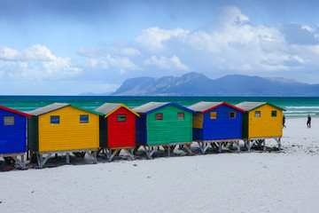 Naklejka premium Muizenberg Republika Południowej Afryki Rainbow