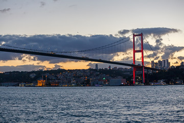 15 July Martyrs - Bosphorus bridge at sunset