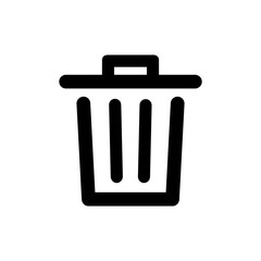 Trash vector icon isolated on background. Trendy sweet symbol. Pixel perfect. illustration EPS 10.