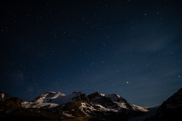 Stars over Columbia icefield