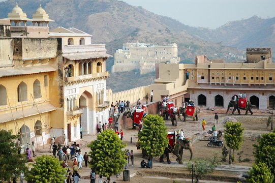 Amber Fort near Jaipur in Rajasthan, India