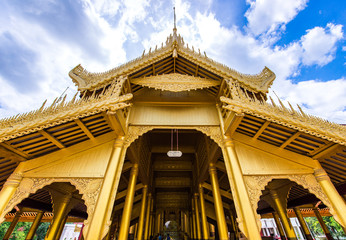 The complex building of Mandalay Palace, Myanmar.