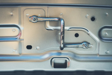The lock loop on the hood of a car
