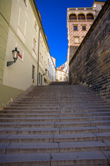 Fototapeta na wymiar Stairway in Prague