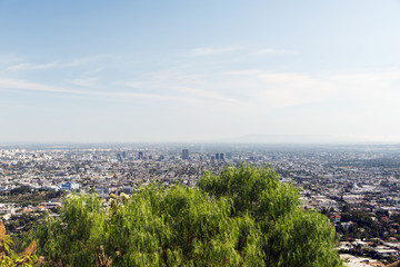 Ariel view of Los Angeles, California in summer time