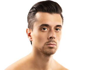 Obraz premium Portret młodego mężczyzny o gładkiej skórze