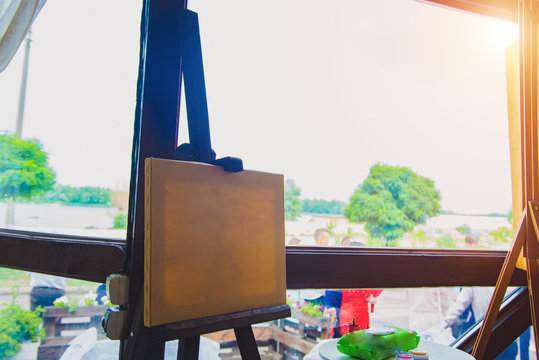 Canvas for drawing on a stand