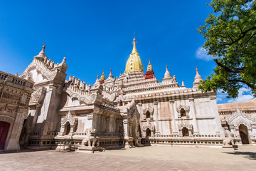 Ananda Temple in Old Bagan, Myanmar, s one of Bagan's best known and most beautiful temples.