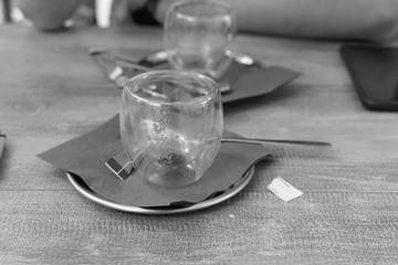 Leere Espresso-Kaffeetasse