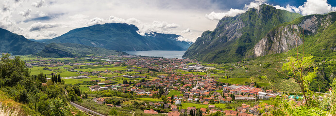 aerial view of the valley of Riva del Garda