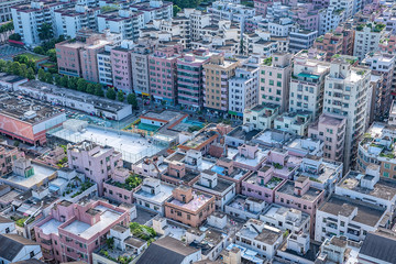 Intensive building in Chengzhong Village, Futian District, Shenzhen