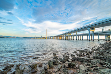 Fototapeta premium Shenzhen Bay Highway Bridge