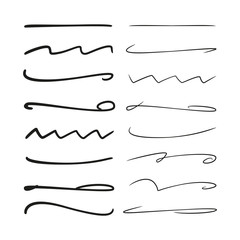 brush lines set and underlines elements